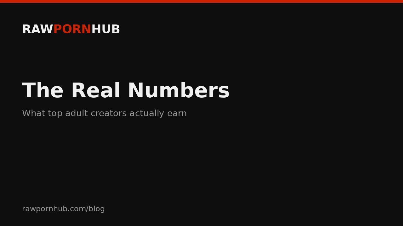 What Top Adult Creators Actually Earn, According to Their Own Numbers